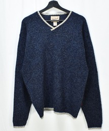 【ヴィンテージ古着】Woolrich/ウールリッチ Vネック ウールニット デザインニット