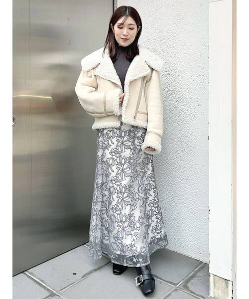 MERCURYDUO（マーキュリーデュオ）の「ショートローファーブーツ（ブーツ・レディース・ブラック/アイボリー・36/38）」の6枚目の写真