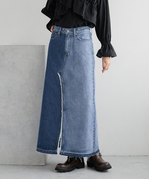 LOWRYS FARM(ローリーズファーム)の「CONEタイトロングスカート 991527(スカート・レディース・ホワイト/ブルー/ネイビー/ブルー系その他・MEDIUM/LARGE)」の4枚目の写真