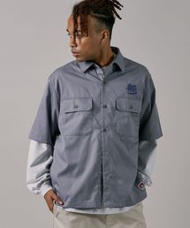 BEN DAVIS（ベンデイビス）の「【BEN DAVIS(ベンデイビス)】NEEDLEWORK S/S WORK SHIRT / 半袖 ワークシャツ レギュラーカラー 刺繍  ブランドロゴ（シャツ/ブラウス・メンズ）」