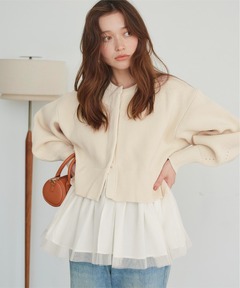 peplum knit tops/ペプラムニットトップス（ニット/セーター）｜OLUN