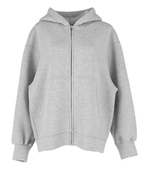 coca（coca）（コカ）の「ハリ感ダンボールニットオーバーサイズパーカー（パーカー・レディース・ブラック/グレー・M/L）」の14枚目の写真