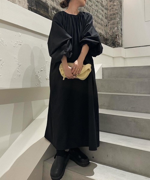 サイズ展開あり】2WAYギャザーボリュームワンピース（ワンピース