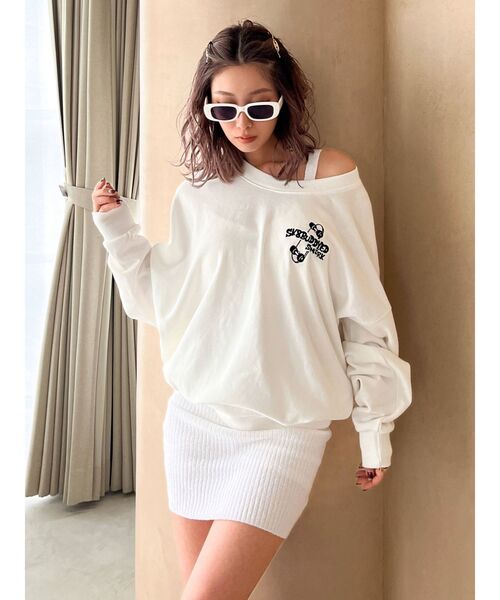 GYDA（ジェイダ）の「SK8 BUDDEYDスウェットトップス（スウェット・レディース・ピンク/オフホワイト/ブラック/ベージュ・FREE）」の14枚目の写真