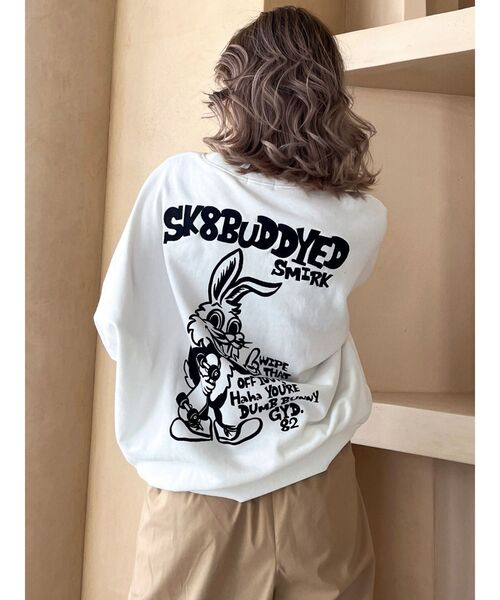 GYDA（ジェイダ）の「SK8 BUDDEYDスウェットトップス（スウェット・レディース・ピンク/オフホワイト/ブラック/ベージュ・FREE）」の15枚目の写真