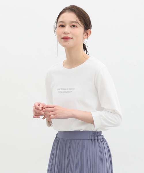 7分袖ロゴプリントTシャツ（Tシャツ/カットソー）｜Honeys
