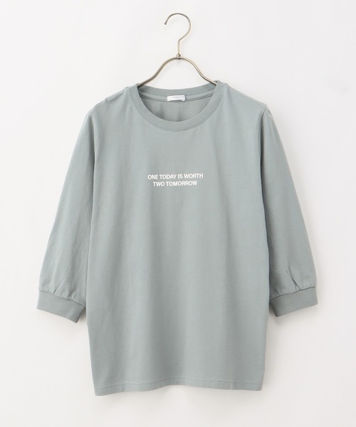 7分袖ロゴプリントTシャツ（Tシャツ/カットソー）｜Honeys