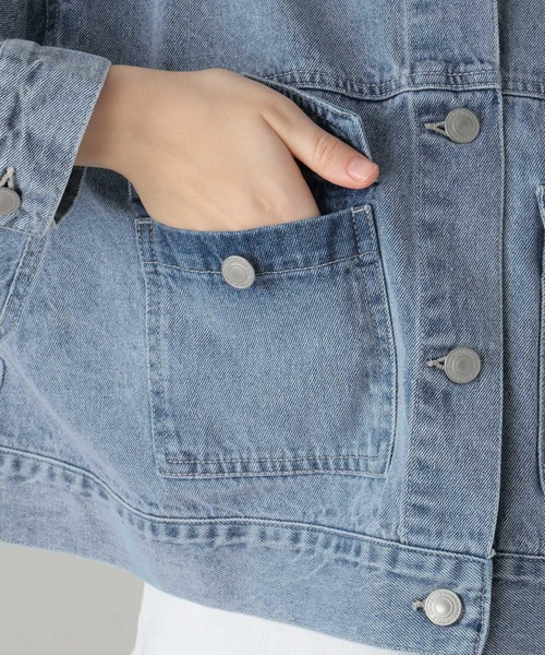 FOREVER 21（フォーエバー トゥエンティーワン）の「【2024SS】クロップドＧジャン（デニムジャケット・レディース・ブラック/ブルー・FREE）」の16枚目の写真