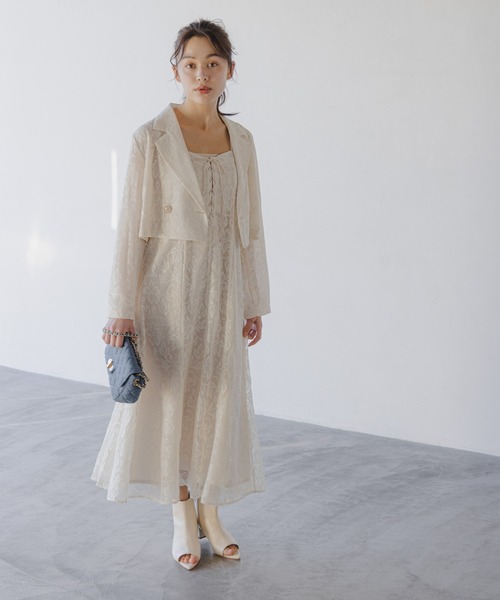 mysty woman（ミスティウーマン）の「［追加1］アソートキャミワンピース　108322（ワンピース・レディース・チャコールグレー/モカ/ホワイト系その他・FREE）」の9枚目の写真