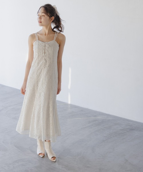 mysty woman（ミスティウーマン）の「［追加1］アソートキャミワンピース　108322（ワンピース・レディース・チャコールグレー/モカ/ホワイト系その他・FREE）」の10枚目の写真