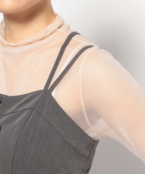 mysty woman（ミスティウーマン）の「［追加1］アソートキャミワンピース　108322（ワンピース・レディース・チャコールグレー/モカ/ホワイト系その他・FREE）」の16枚目の写真