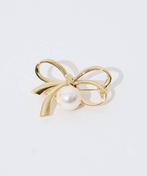 flower（フラワー）の「リボンブローチ（ブローチ/コサージュ・レディース・ゴールド・FREE）」の5枚目の写真