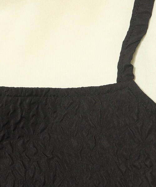 SHOO・LA・RUE（シューラルー）の「◆【110-140cm】エンボス使いドッキングキャミワンピース（ワンピース・キッズ・ブラック/サックスブルー・11/12/13/14）」の12枚目の写真