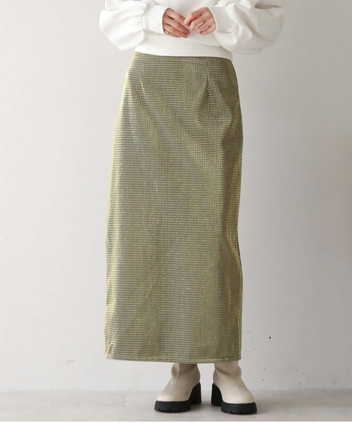 archives(アルシーヴ)の「ラメメッシュタイトスカート(スカート・レディース・ブラック/ゴールド/シルバーグレー・MEDIUM)」の3枚目の写真