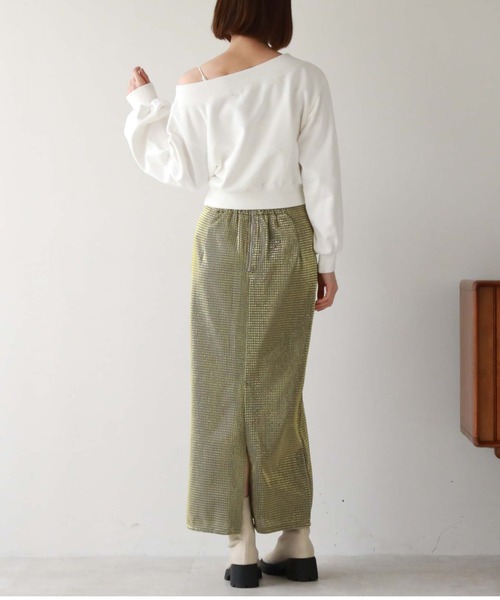 archives(アルシーヴ)の「ラメメッシュタイトスカート(スカート・レディース・ブラック/ゴールド/シルバーグレー・MEDIUM)」の17枚目の写真