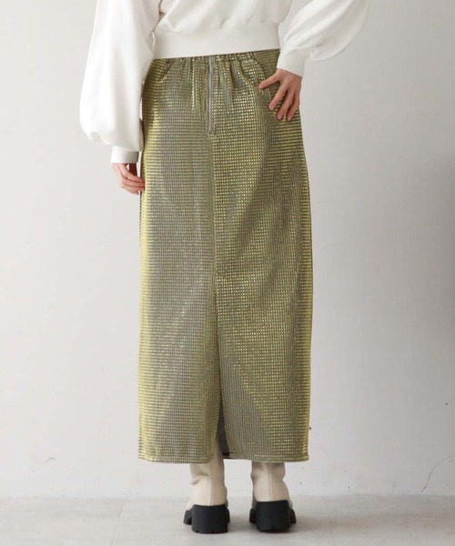 archives(アルシーヴ)の「ラメメッシュタイトスカート(スカート・レディース・ブラック/ゴールド/シルバーグレー・MEDIUM)」の21枚目の写真