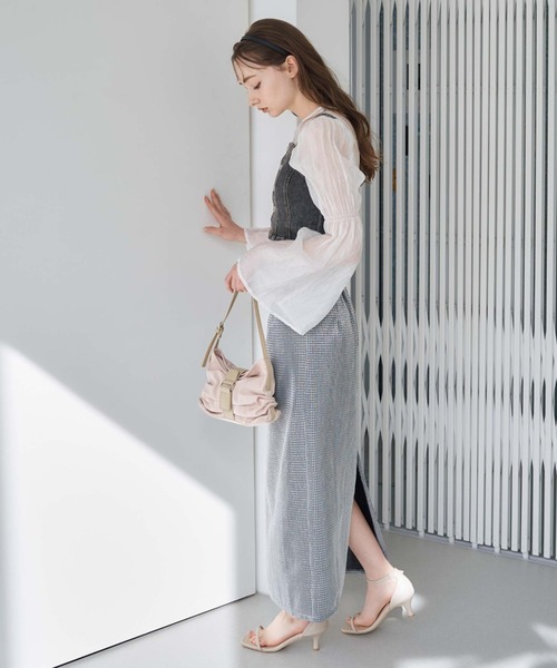 archives(アルシーヴ)の「ラメメッシュタイトスカート(スカート・レディース・ブラック/ゴールド/シルバーグレー・MEDIUM)」の8枚目の写真