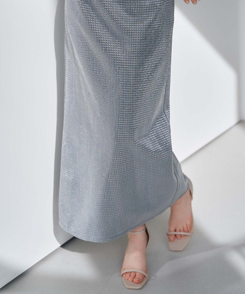 archives(アルシーヴ)の「ラメメッシュタイトスカート(スカート・レディース・ブラック/ゴールド/シルバーグレー・MEDIUM)」の13枚目の写真