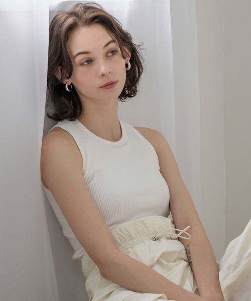 bijorie（ビジュリィ）の「【bijorie】カップ付きアメスリ／NEW BASIC series 24SS（タンクトップ・レディース・ブラック系/グリーン系/オフホワイト/マスタード/ブラック・LG/LARGE/MEDIUM）」の9枚目の写真