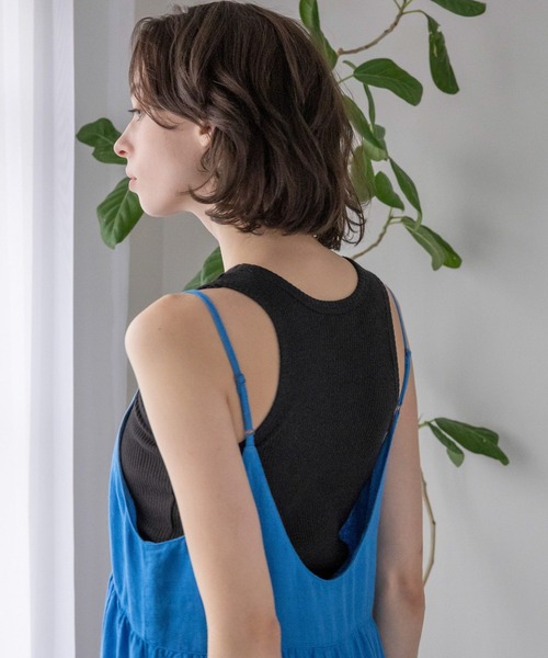 bijorie（ビジュリィ）の「【bijorie】カップ付きアメスリ／NEW BASIC series 24SS（タンクトップ・レディース・ブラック系/グリーン系/オフホワイト/マスタード/ブラック・LG/LARGE/MEDIUM）」の16枚目の写真