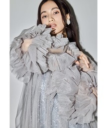 大人気⭐︎ANDRESDアンドレスド　ニアナ　ベージュ　チュールフリルブラウス 大人気⭐︎ANDRESDアンドレスド ニアナ ベージュ チュールフリル