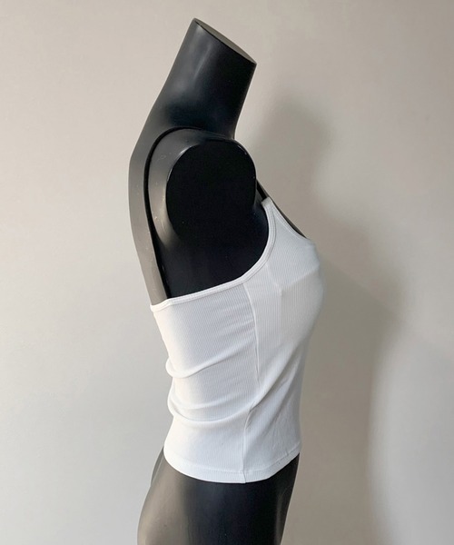 non-hedge(ノンヘッジ)の「ラバーロゴキャミソール(キャミソール・レディース・ブラック/オフホワイト/グレー・FREE)」の15枚目の写真