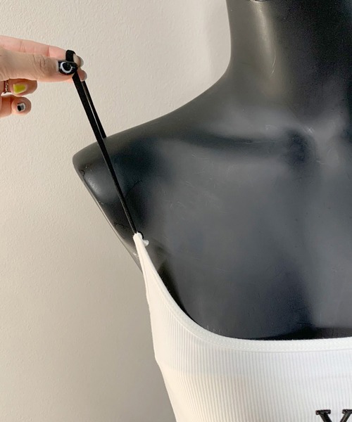 non-hedge(ノンヘッジ)の「ラバーロゴキャミソール(キャミソール・レディース・ブラック/オフホワイト/グレー・FREE)」の18枚目の写真