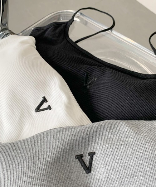 non-hedge(ノンヘッジ)の「ラバーロゴキャミソール(キャミソール・レディース・ブラック/オフホワイト/グレー・FREE)」の11枚目の写真