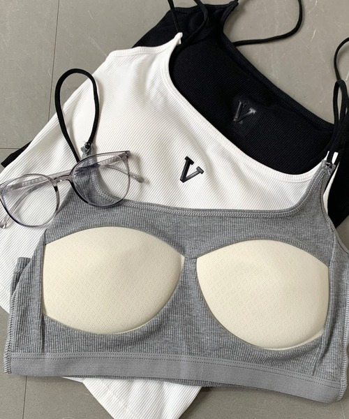 non-hedge(ノンヘッジ)の「ラバーロゴキャミソール(キャミソール・レディース・ブラック/オフホワイト/グレー・FREE)」の12枚目の写真