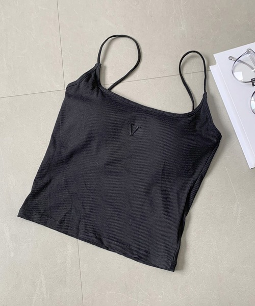 non-hedge(ノンヘッジ)の「ラバーロゴキャミソール(キャミソール・レディース・ブラック/オフホワイト/グレー・FREE)」の5枚目の写真