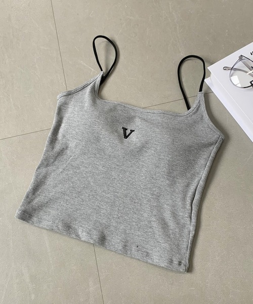 non-hedge(ノンヘッジ)の「ラバーロゴキャミソール(キャミソール・レディース・ブラック/オフホワイト/グレー・FREE)」の6枚目の写真