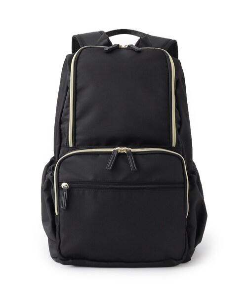 SHOO・LA・RUE（シューラルー）の「◆【撥水/ワンタッチ着脱/子育て世代の方にも】13ポケット ファンクションリュック（バックパック/リュック・レディース・ブラック/ブラック系4・00）」の5枚目の写真