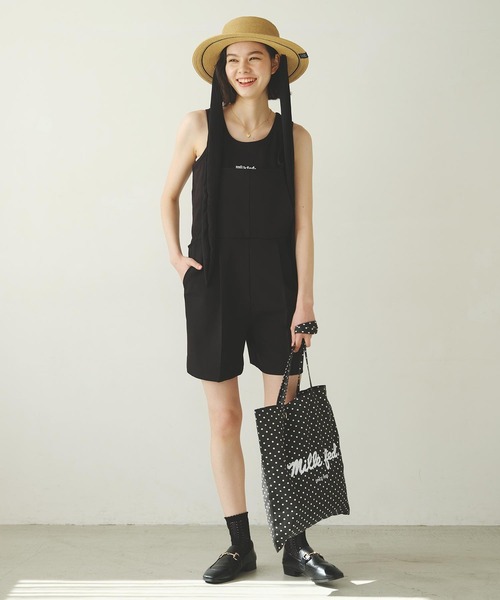 MILKFED.(ミルクフェド)の「DOUBLE STRAP SHORT OVERALLS(サロペット/オーバーオール・レディース・ベージュ/ブラック/グレー・ONE SIZE)」の17枚目の写真