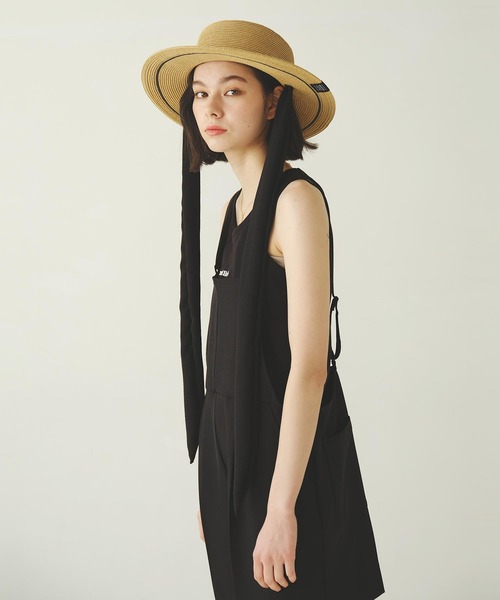 MILKFED.(ミルクフェド)の「DOUBLE STRAP SHORT OVERALLS(サロペット/オーバーオール・レディース・ベージュ/ブラック/グレー・ONE SIZE)」の16枚目の写真