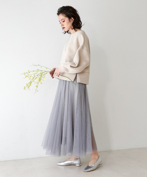 Bou Jeloud（ブージュルード）の「シアーレイヤードチュールスカート（スカート・レディース・カーキ/ブラック/グレー/ベージュ・FREE）」の16枚目の写真