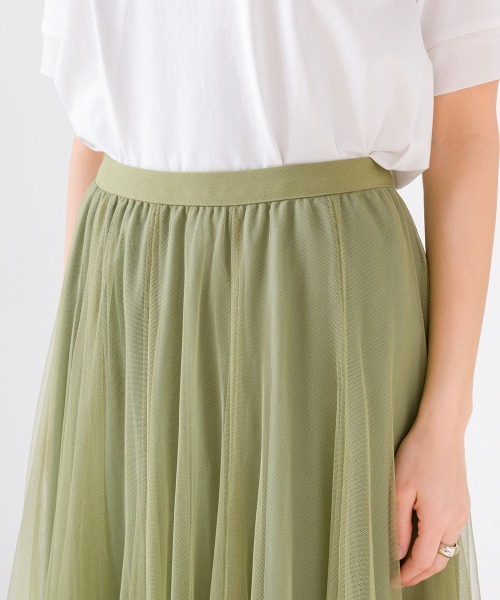 Bou Jeloud（ブージュルード）の「シアーレイヤードチュールスカート（スカート・レディース・カーキ/ブラック/グレー/ベージュ・FREE）」の6枚目の写真