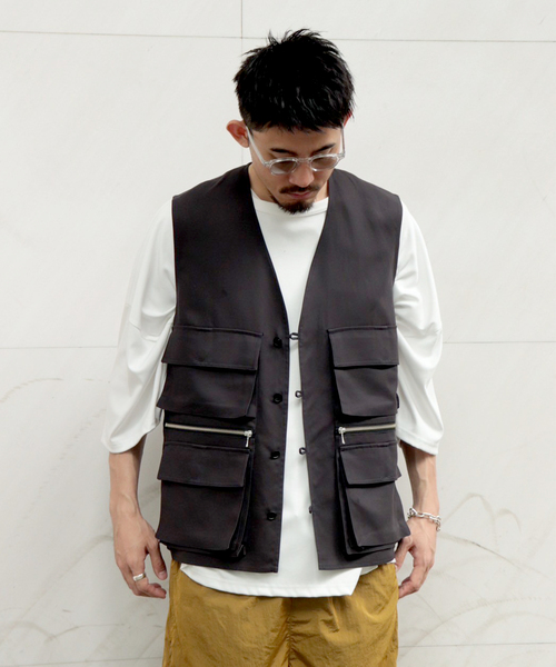 SEEALL(シーオール)の「【SEEALL / シーオール】POCKET GILET(その他アウター・メンズ・ブラック系その他・FREE)」の1枚目の写真