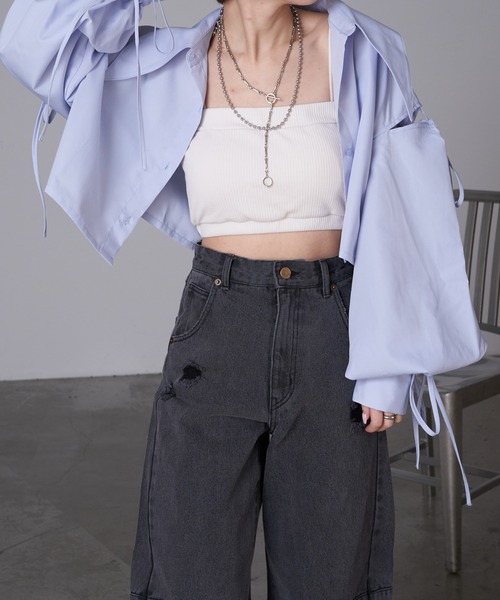 RAY CASSIN（レイカズン）の「マルチウェイチューブトップ（チューブトップ・レディース・ブラック/ホワイト・FREE）」の3枚目の写真