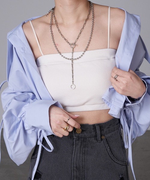 RAY CASSIN（レイカズン）の「マルチウェイチューブトップ（チューブトップ・レディース・ブラック/ホワイト・FREE）」の4枚目の写真