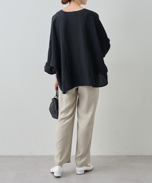 保障できる BEARDSLEY(ビアズリー) リネンポンチョ ジャケット・アウター