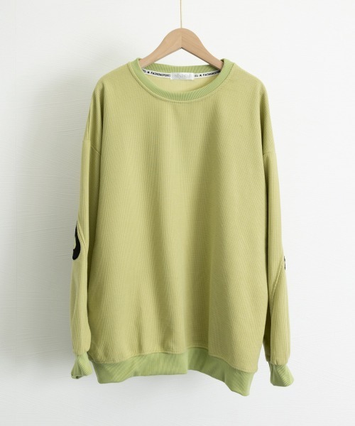 Miniministore(ミニミニストア)の「ロゴトレーナーレディースワッフルトップス(Tシャツ/カットソー・レディース・ライトグリーン/ブラック/ホワイト・FREE)」の17枚目の写真