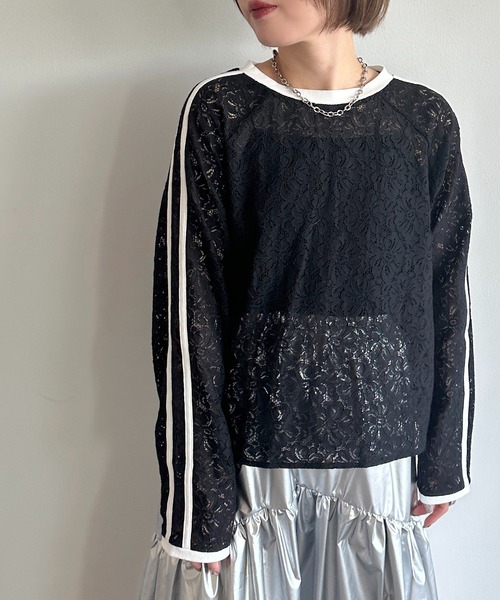 apres jour mignon(アプレジュールミニョン)の「レースライントップス【ZOZOTOWN限定アイテム】(Tシャツ/カットソー・レディース・オフホワイト/ホワイト系その他/ブラック・フリー/X-LARGE)」の20枚目の写真