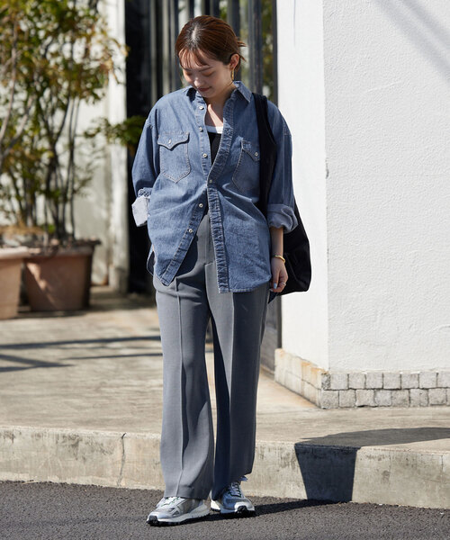 SLOBE IENA（スローブイエナ）の「LE DENIMライトオンスBDUシャツ（シャツ/ブラウス・レディース・サックスブルー・FREE）」の15枚目の写真