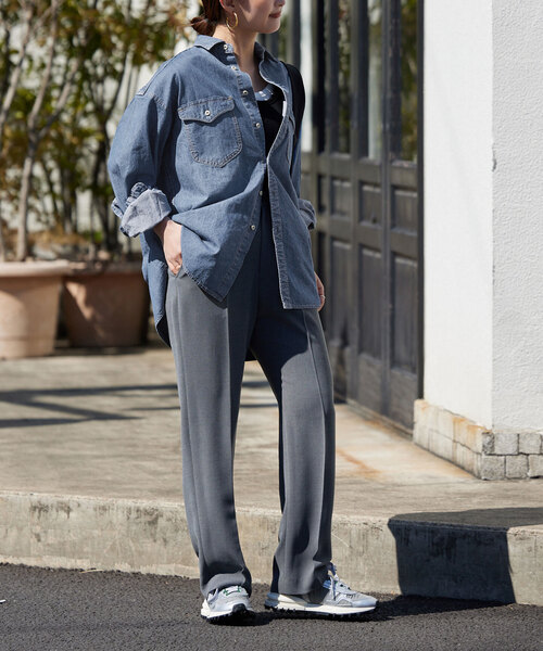 SLOBE IENA（スローブイエナ）の「LE DENIMライトオンスBDUシャツ（シャツ/ブラウス・レディース・サックスブルー・FREE）」の16枚目の写真