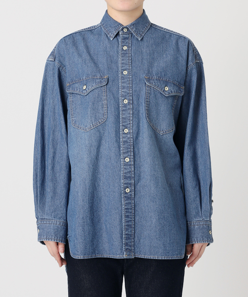 SLOBE IENA（スローブイエナ）の「LE DENIMライトオンスBDUシャツ（シャツ/ブラウス・レディース・サックスブルー・FREE）」の20枚目の写真