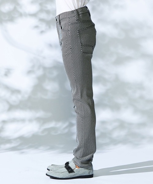 HIDEAWAYS NICOLE（ハイダウェイニコル）の「BIGヘリンボンハイストレッチパンツ（その他パンツ・メンズ・ブラック/ホワイト×ブラック/チャコールグレー×ブラック・X-LARGE/LARGE/MEDIUM/SMALL）」の11枚目の写真