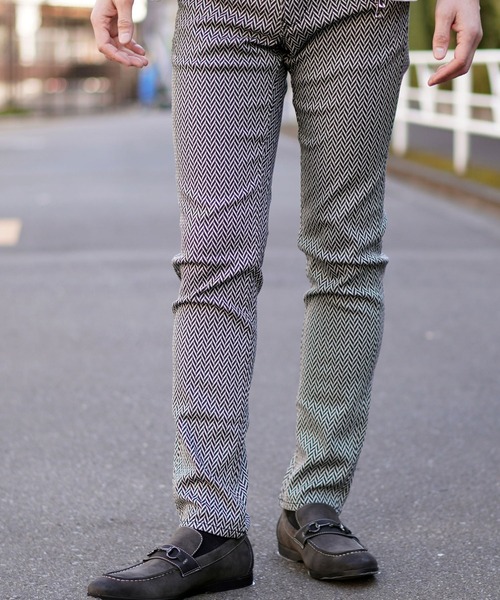 HIDEAWAYS NICOLE（ハイダウェイニコル）の「BIGヘリンボンハイストレッチパンツ（その他パンツ・メンズ・ブラック/ホワイト×ブラック/チャコールグレー×ブラック・X-LARGE/LARGE/MEDIUM/SMALL）」の16枚目の写真