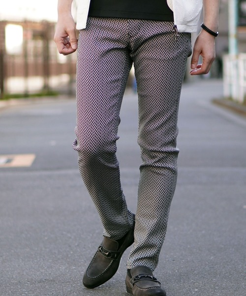 HIDEAWAYS NICOLE（ハイダウェイニコル）の「BIGヘリンボンハイストレッチパンツ（その他パンツ・メンズ・ブラック/ホワイト×ブラック/チャコールグレー×ブラック・X-LARGE/LARGE/MEDIUM/SMALL）」の17枚目の写真