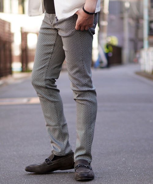 HIDEAWAYS NICOLE（ハイダウェイニコル）の「BIGヘリンボンハイストレッチパンツ（その他パンツ・メンズ・ブラック/ホワイト×ブラック/チャコールグレー×ブラック・X-LARGE/LARGE/MEDIUM/SMALL）」の18枚目の写真