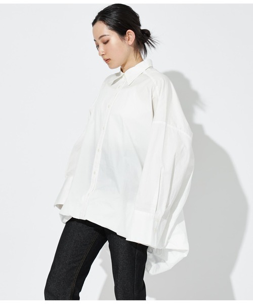 Settimissimo（セッティミッシモ）の「バルーンシルエット オーバーサイズ シャツ ブラウス（シャツ/ブラウス・レディース・ブラック/オフホワイト・FREE）」の9枚目の写真